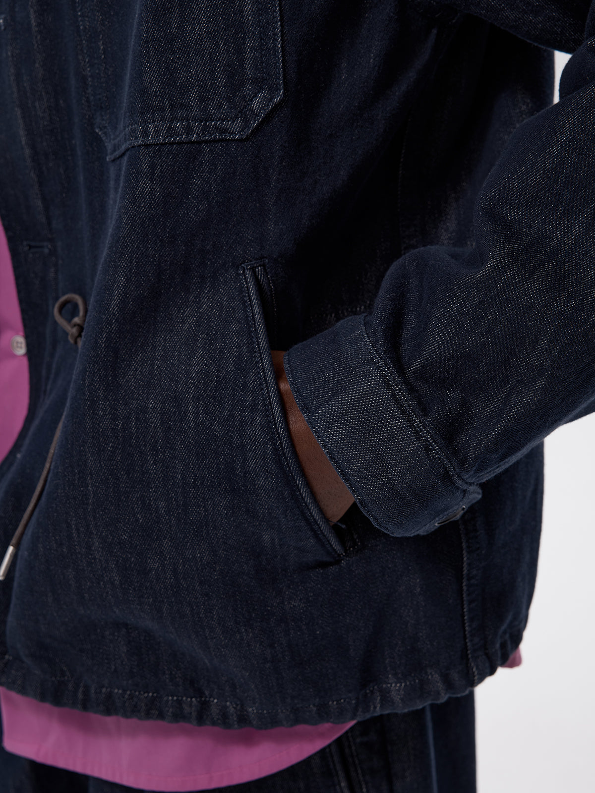 Paper Yarn Blend Denim Jacket