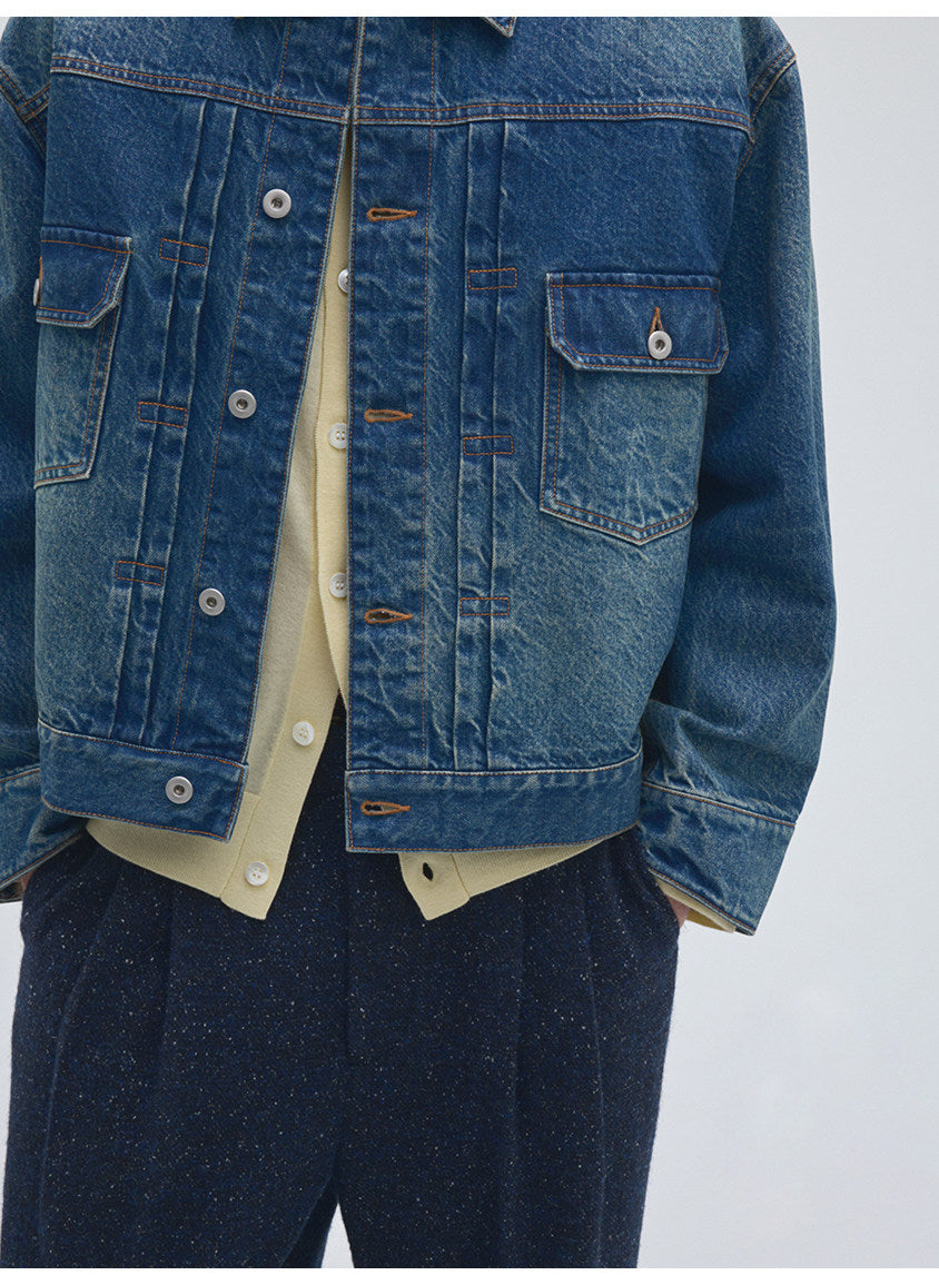 Vintage-Wash Denim Jacket