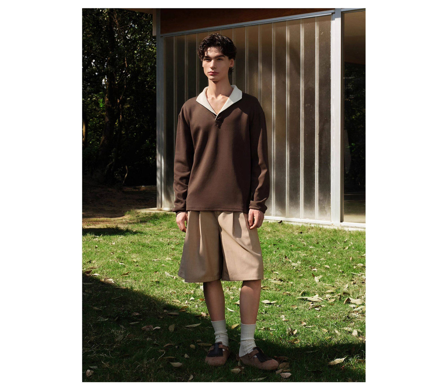 Seagull Collar Polo Shirt