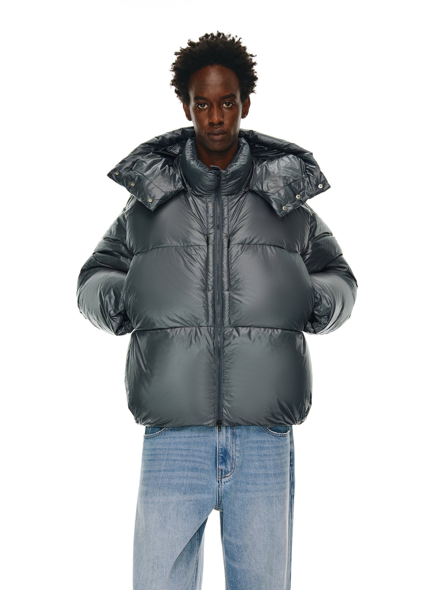 Detachable Hood Puffer Down Jacket