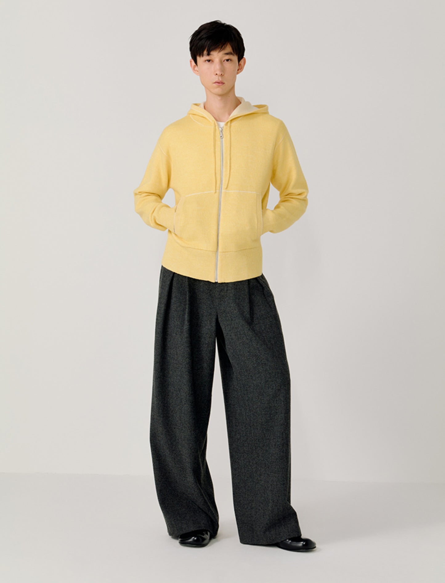 Hooded Zipper Cardigan