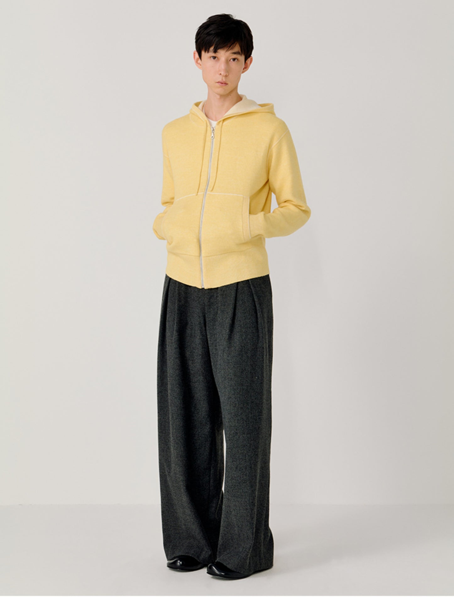 Hooded Zipper Cardigan