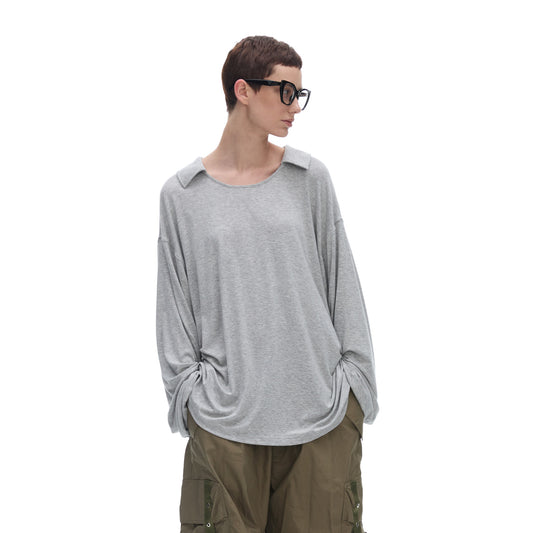 Lapel Loose Sweatshirt