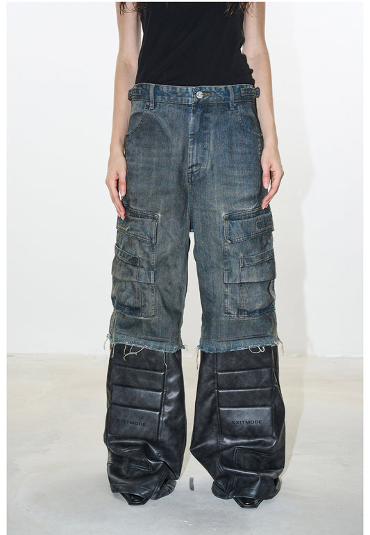 Dusting & Damaged Denim Pants