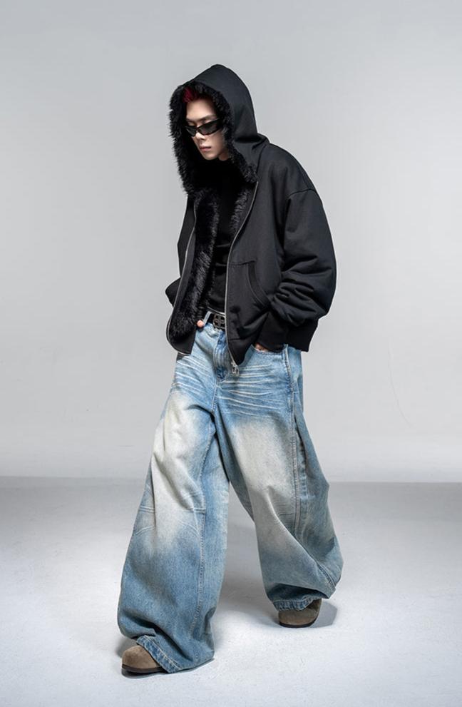 Deconstructed Washed Jeans