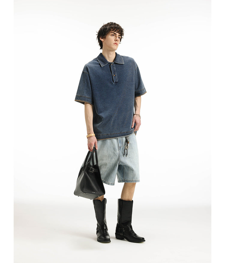 Retro Damage Wash Polo Shirt