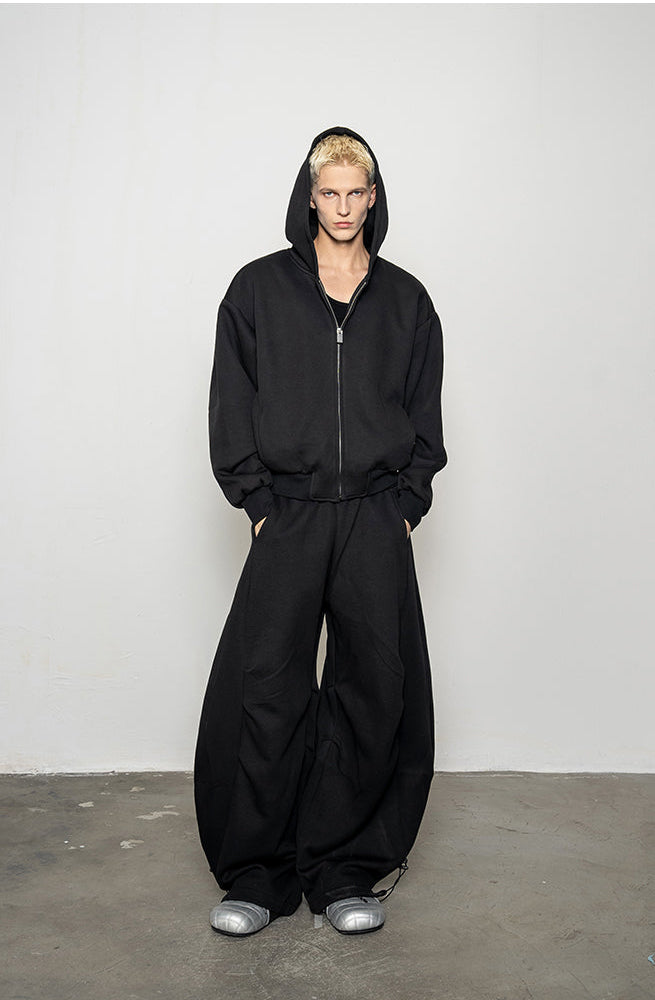 Short Hoodie Sweatshirt Set