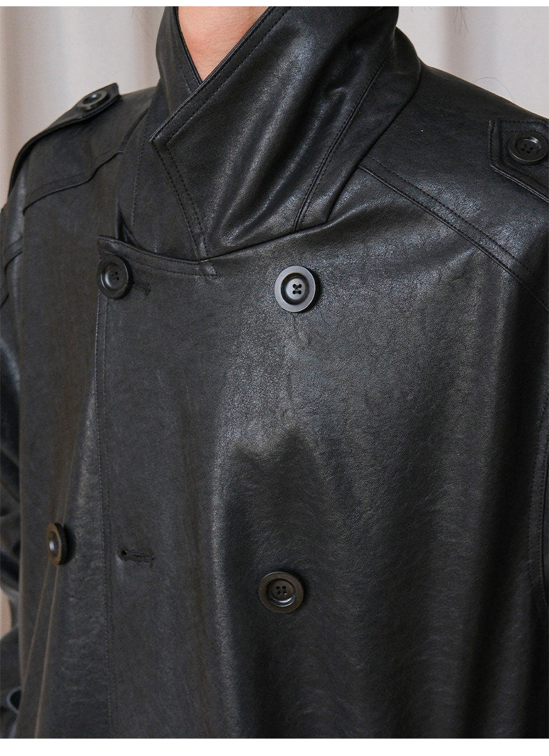 Double-breasted trench coat