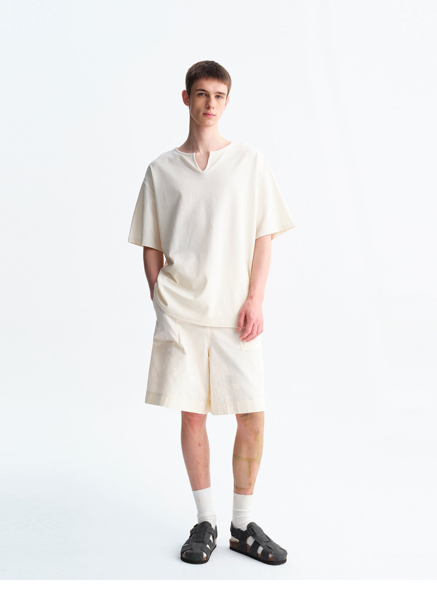 Matt-Finish Loose-Fit T-Shirt
