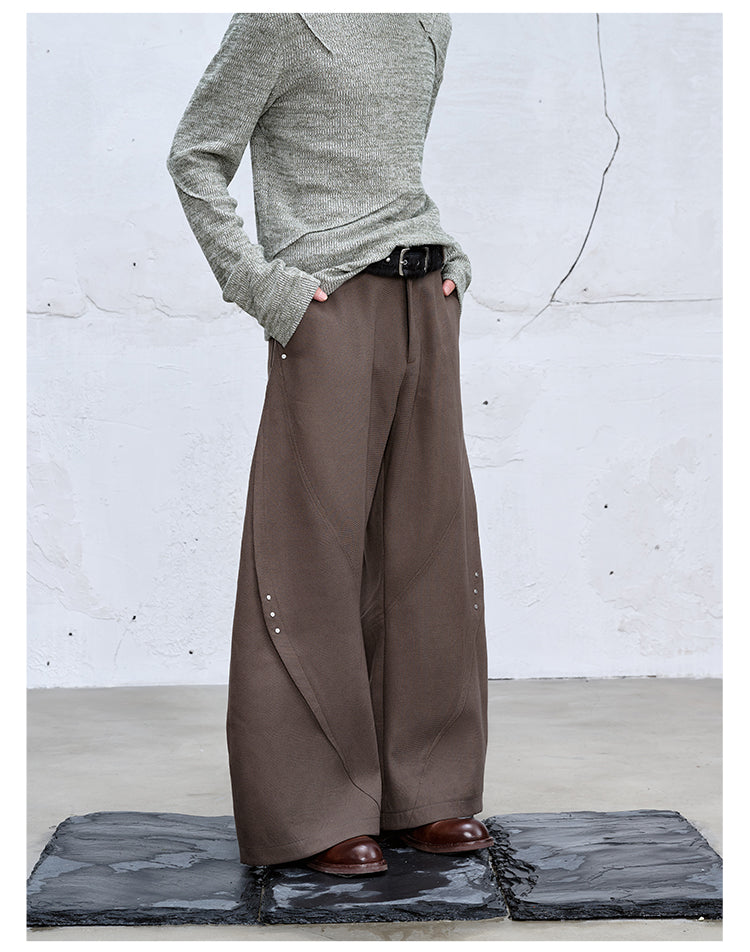 Draped Clean Fit Casual Pants