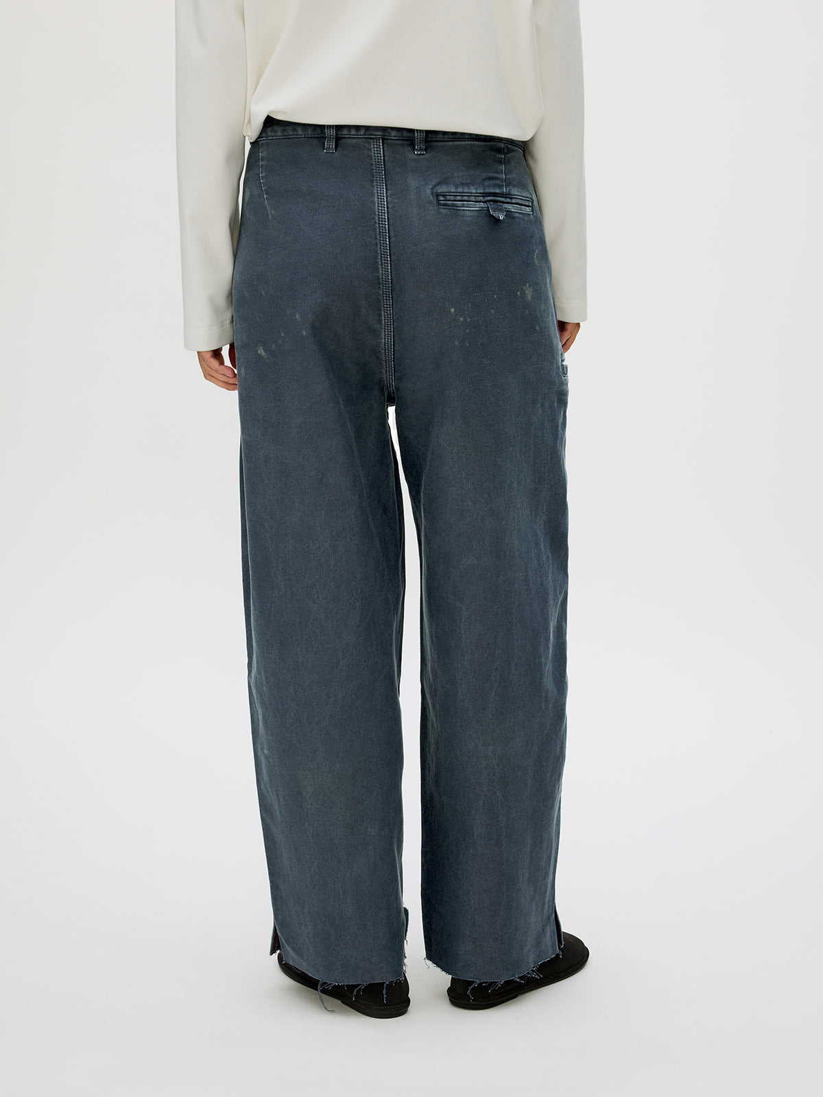 Heavy-Wash Finish Casual Pants