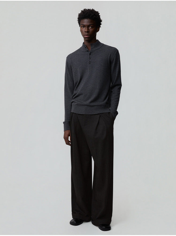 Button Placket Sweater