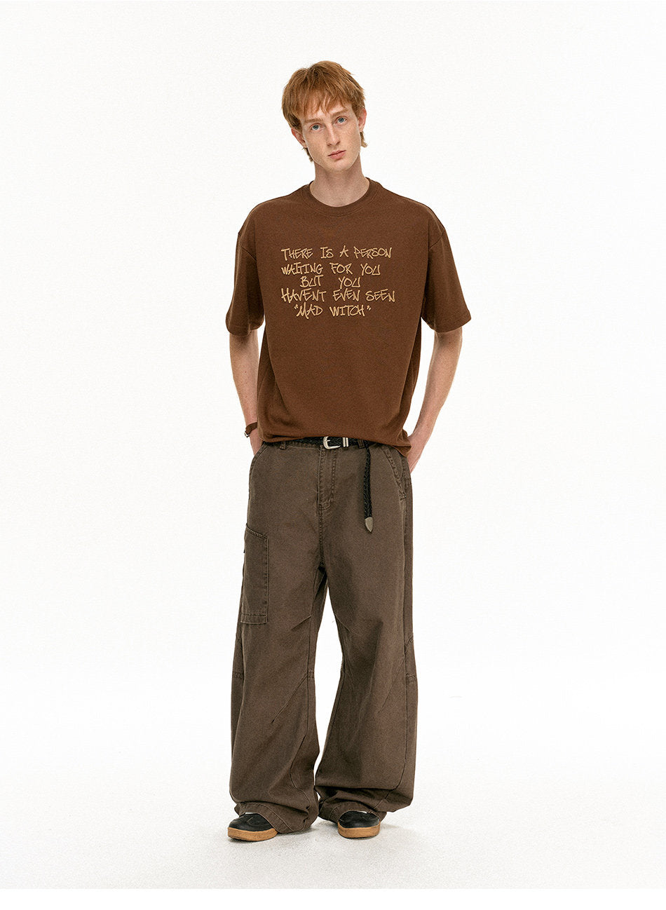 Unisex Casual Embroidered T-Shirt