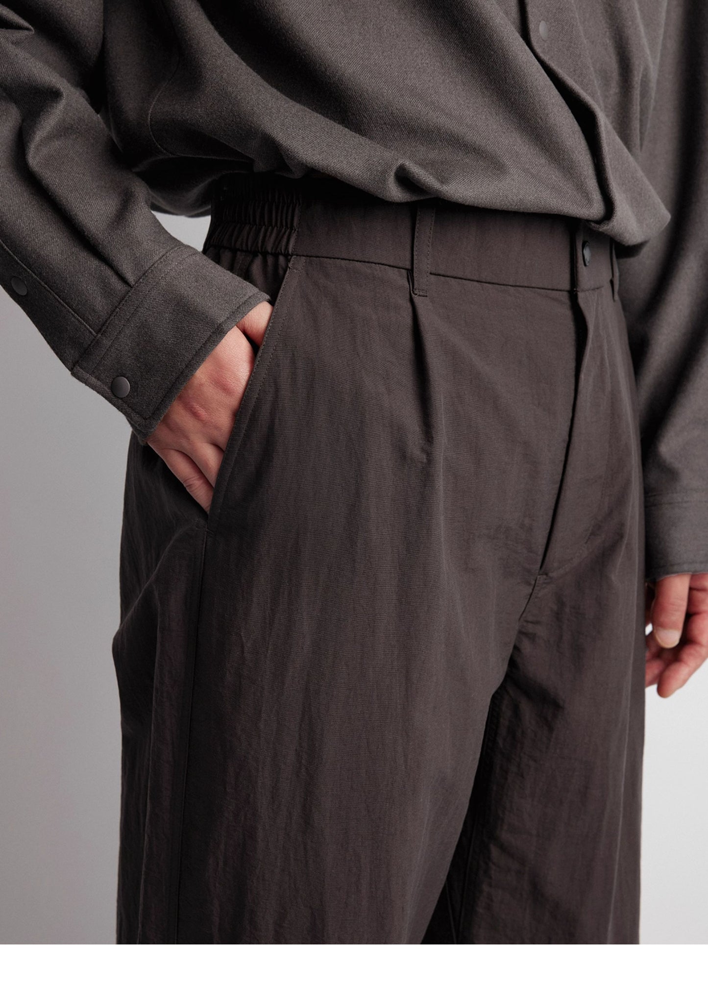 Wrinkle-Resistant Nylon Casual Pants