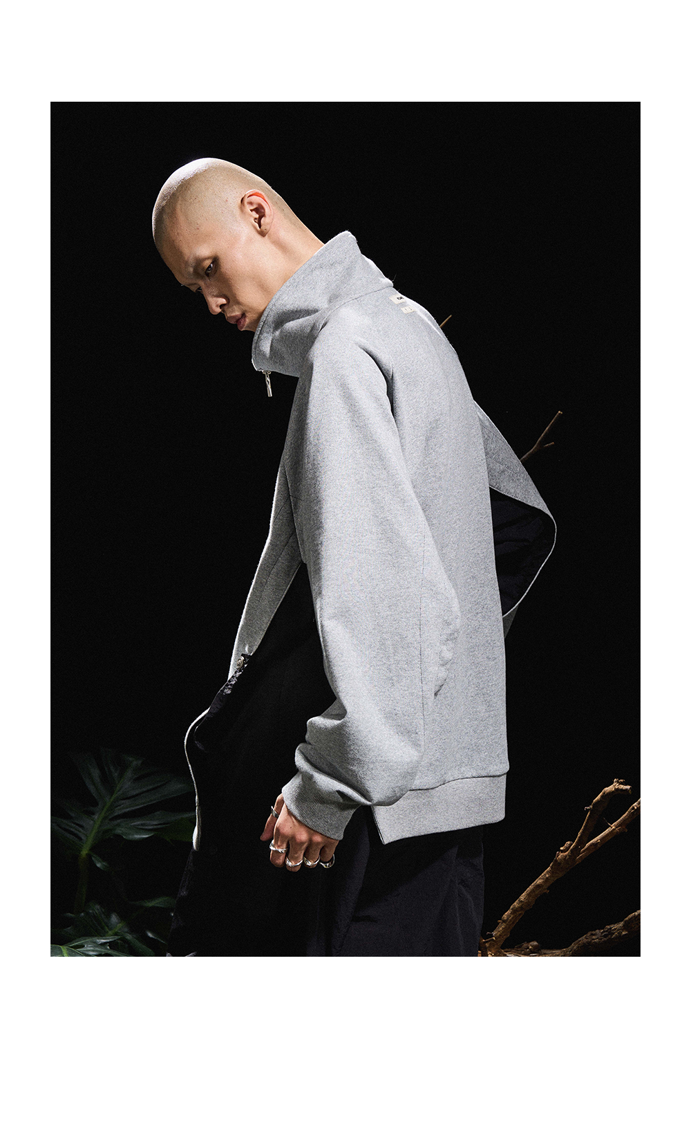 Deconstructed Zipper Sweatshirt