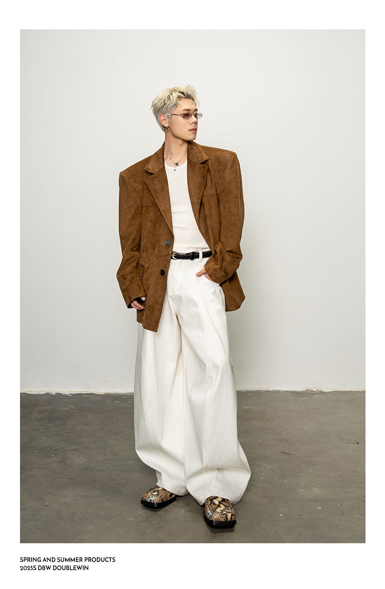 Straight Wide Shoulder Jacket