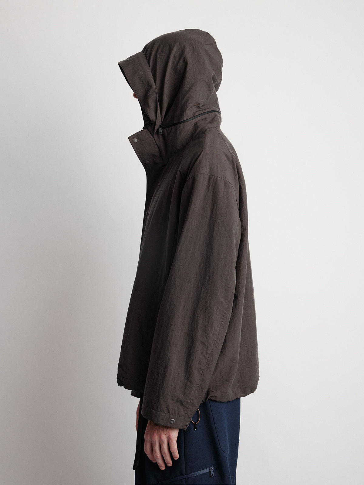 Stand Collar Hooded Jacket