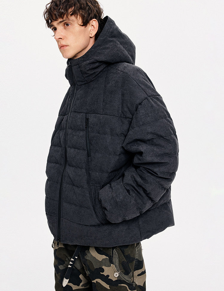 Unisex Minimalist Hooded Down Jacket
