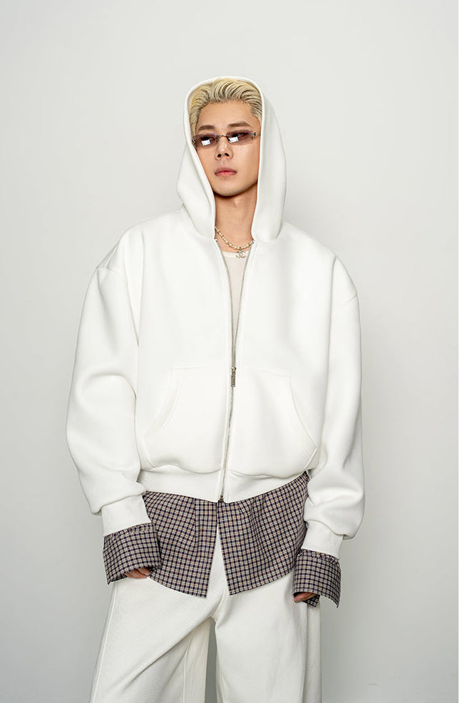 Contrast Color Fake Two-Piece Sweatshirt