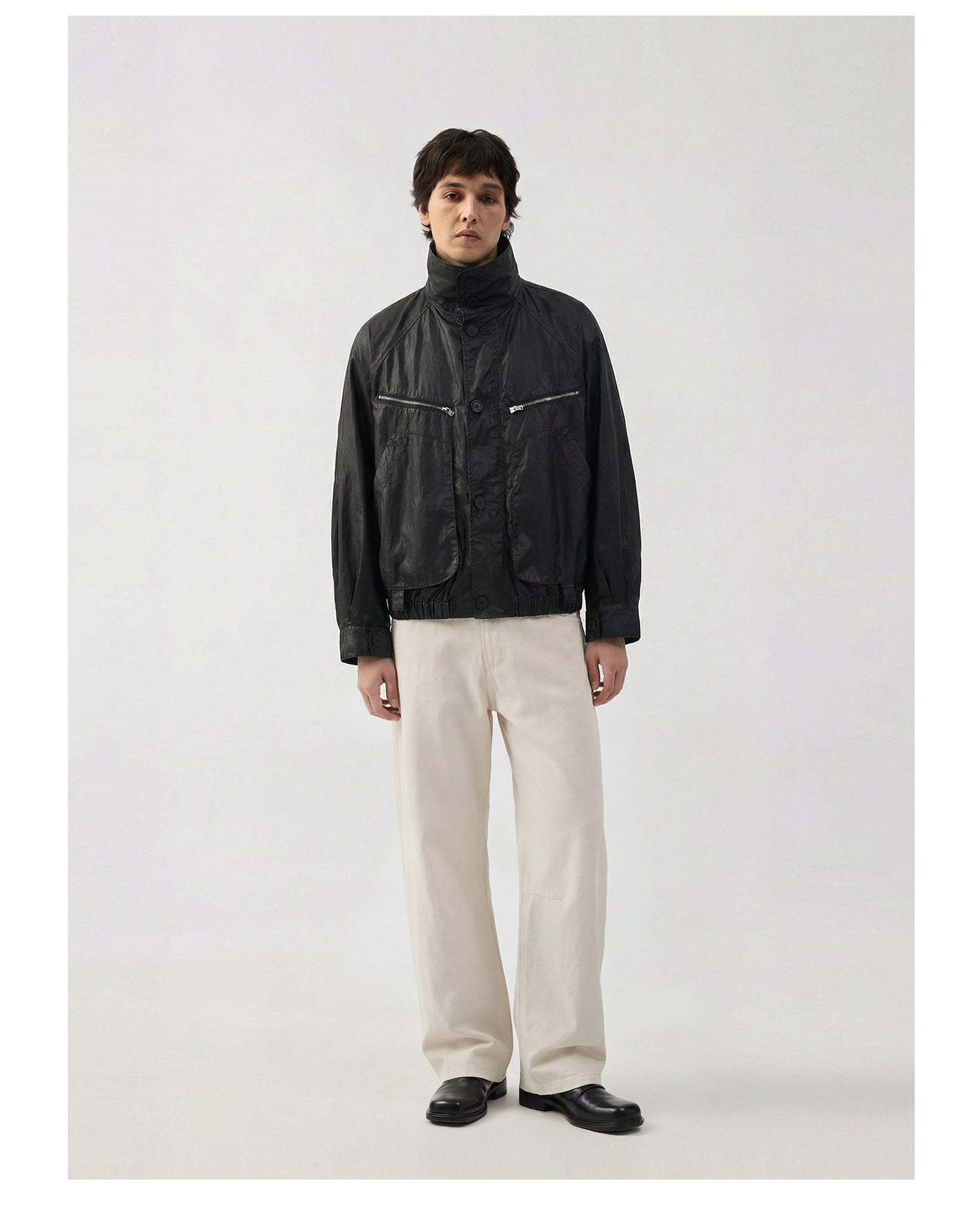 Waxed nylon jacket