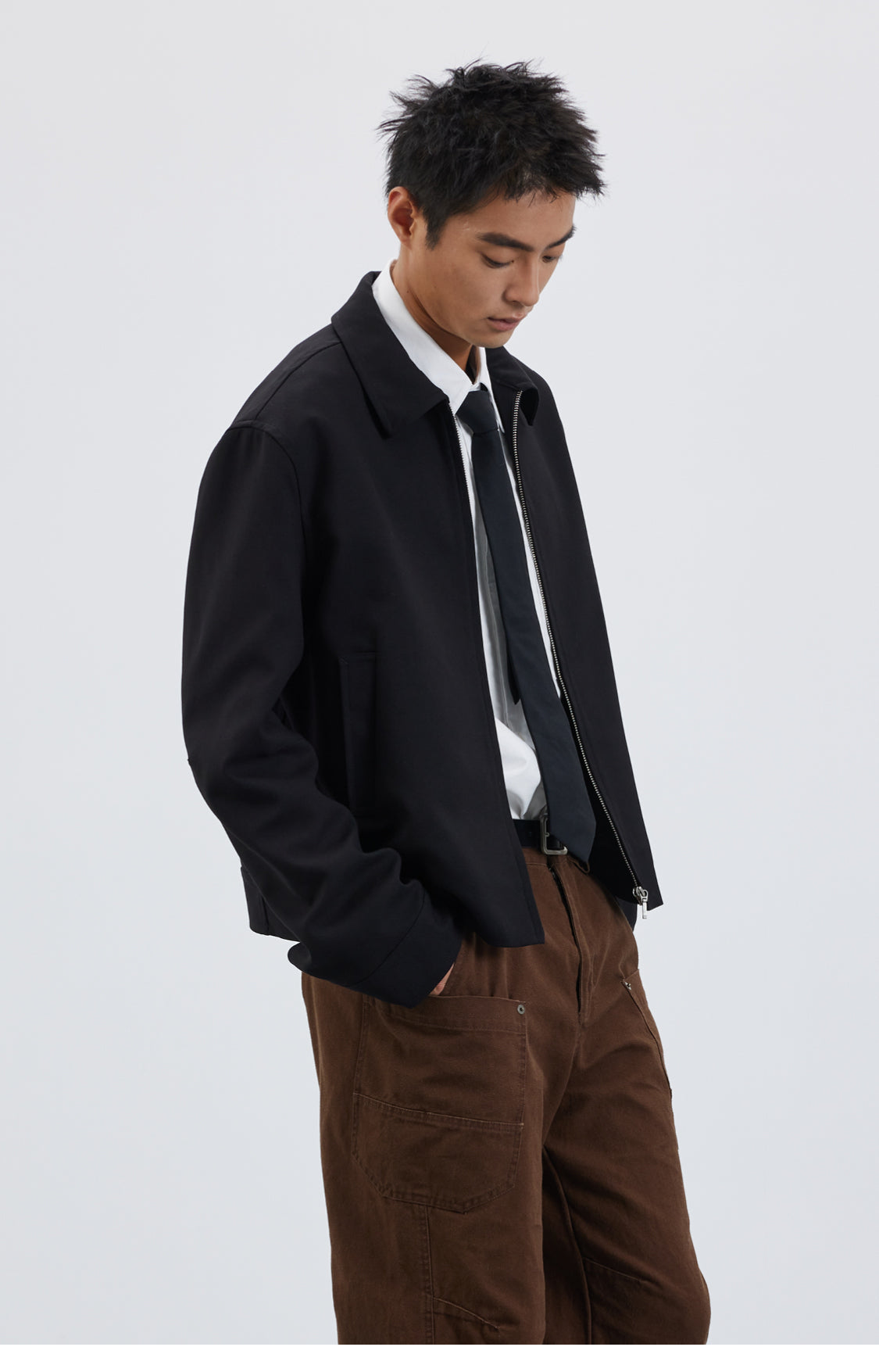 Wool-blend classic jacket