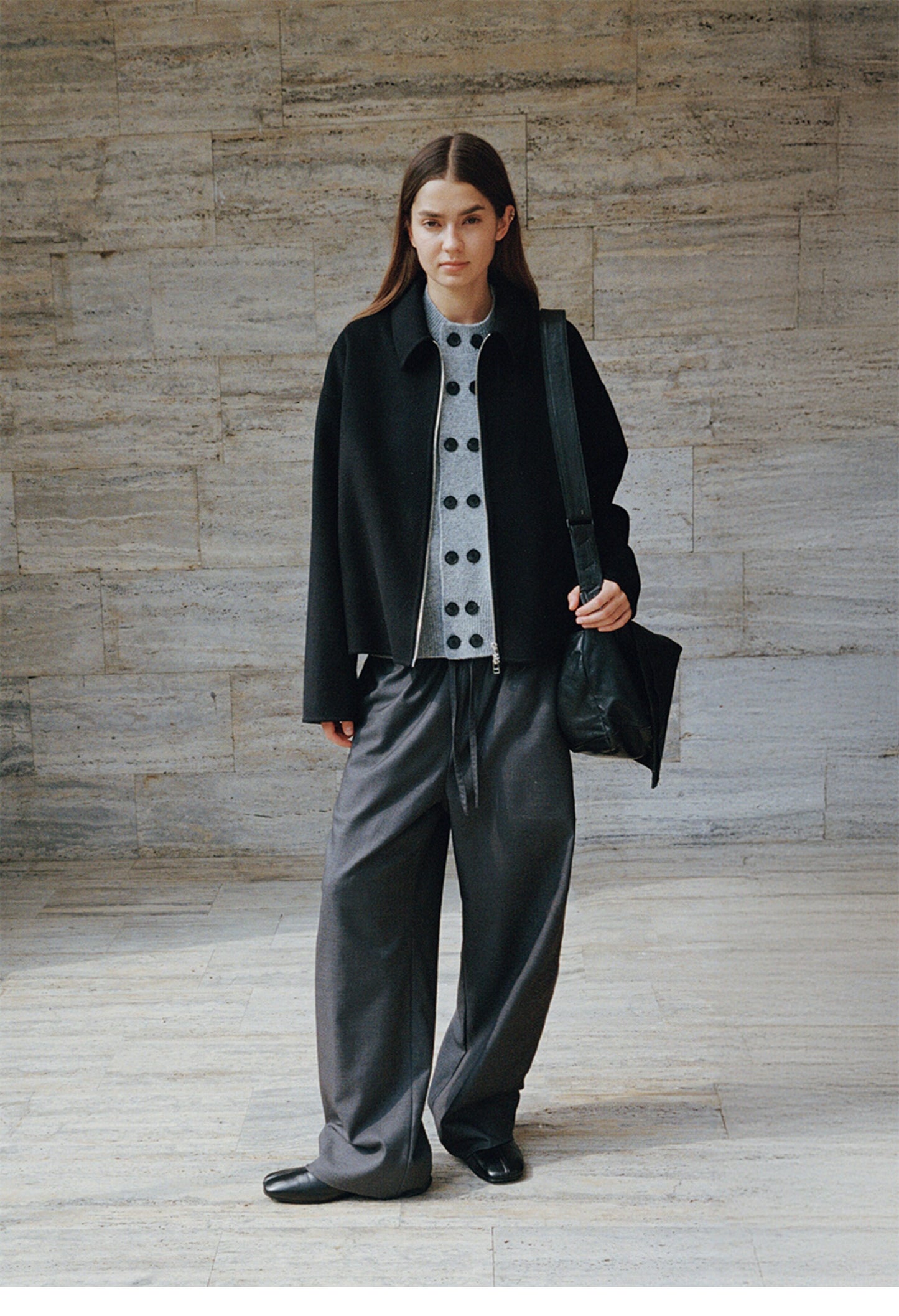 Drawstring Wide-Leg Pants