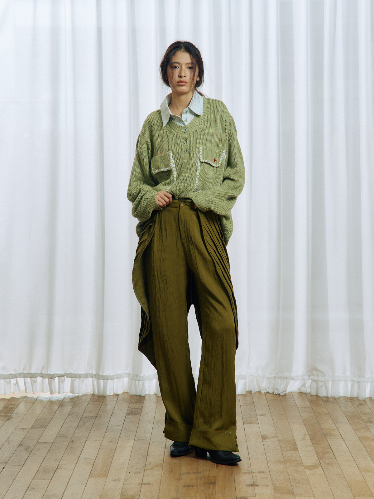 Pleated Casual Pants