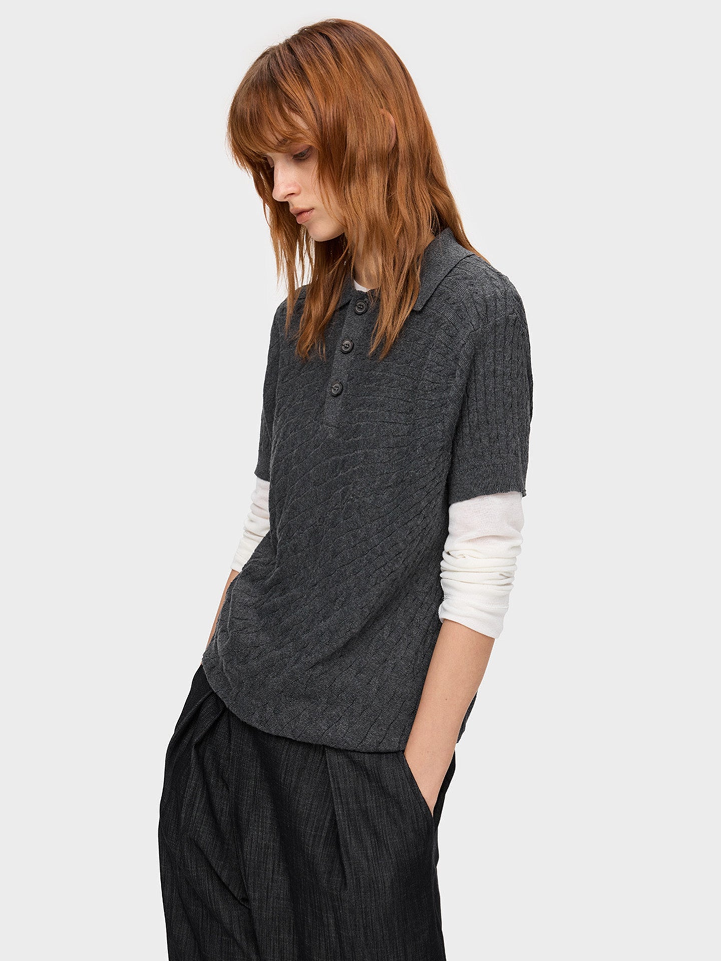 Lightweight Wool Knit Shirt