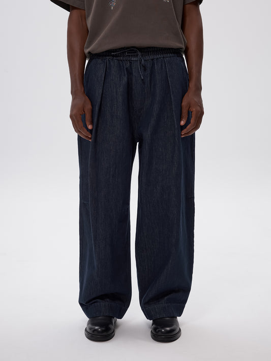 Paper Yarn Blend Denim Pants