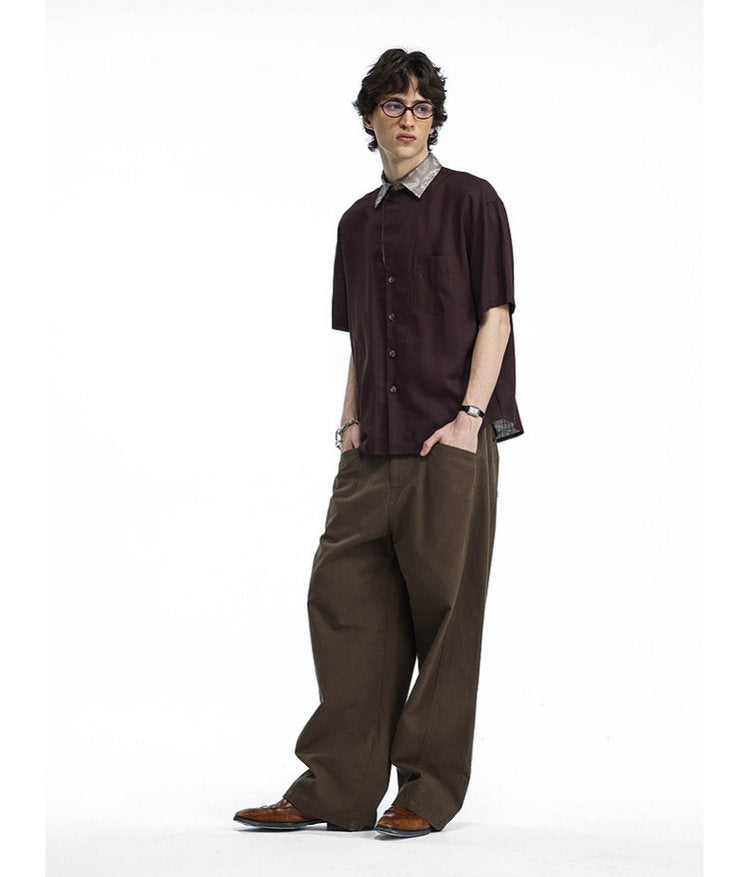 Faux Two-Piece Double-Placket Shirt