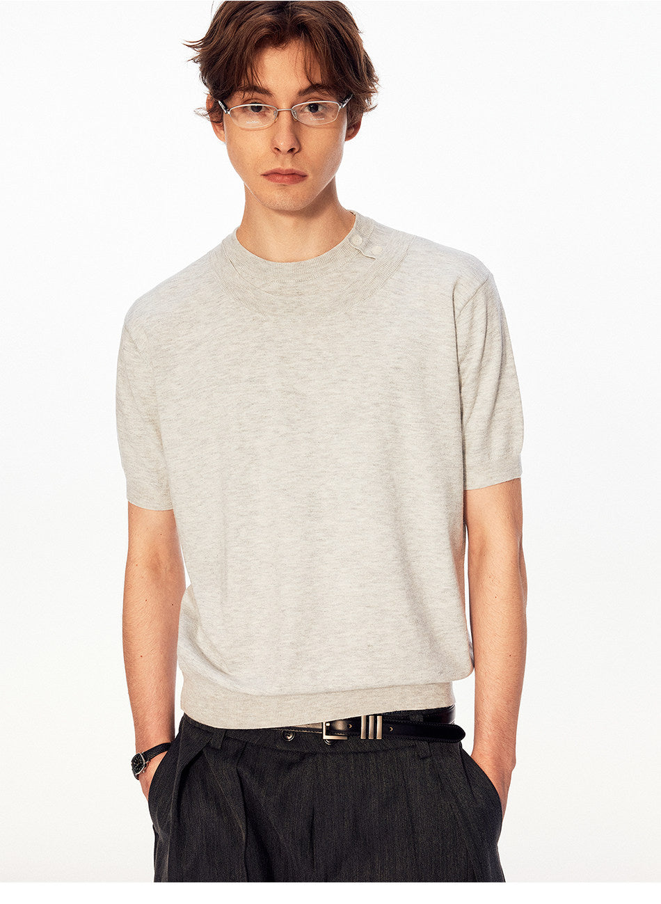 Faux Two-Piece Knit Shirt