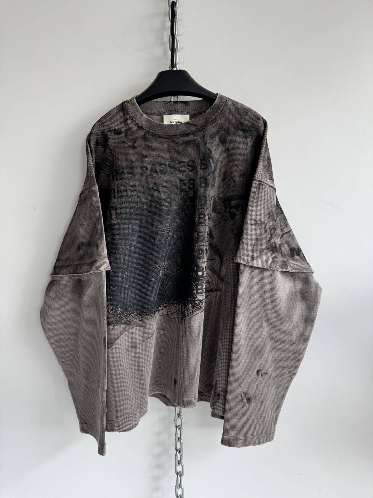 Faux Two-Piece Waffle Wool T-Shirt