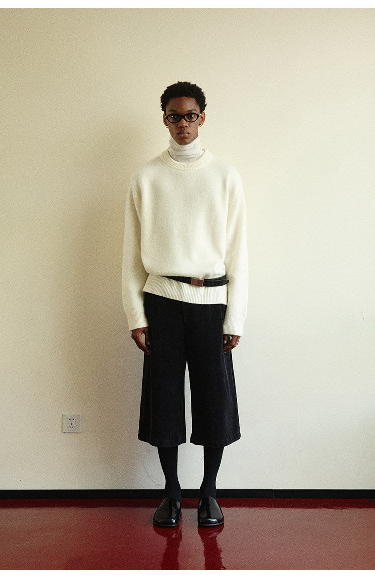 Wool & Cashmere Blend Crew Neck Sweater