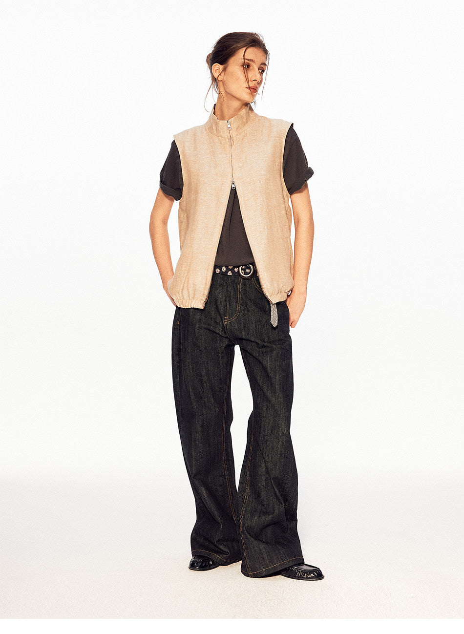 Reversible Stand-Collar Vest