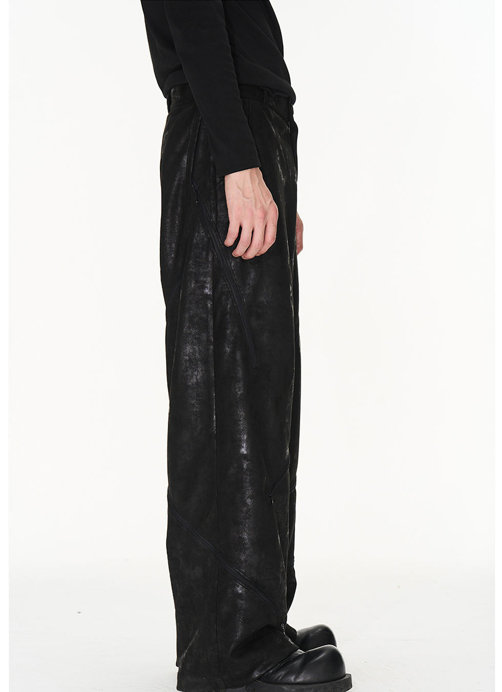Invisible Zipper Straight Casual Pants