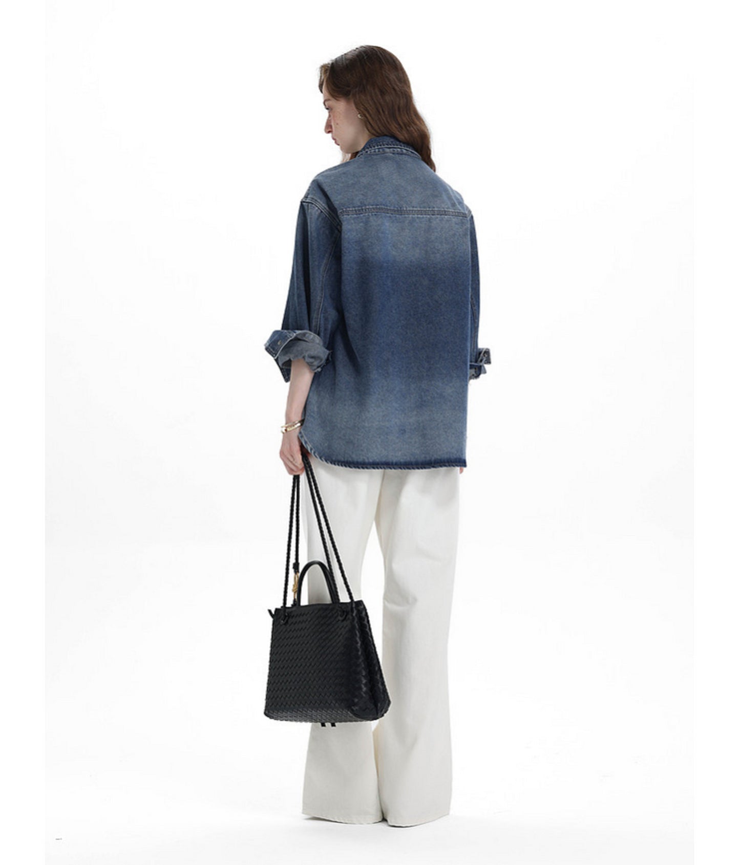 Vintage Relaxed-Fit Two-Tone Denim Shirt