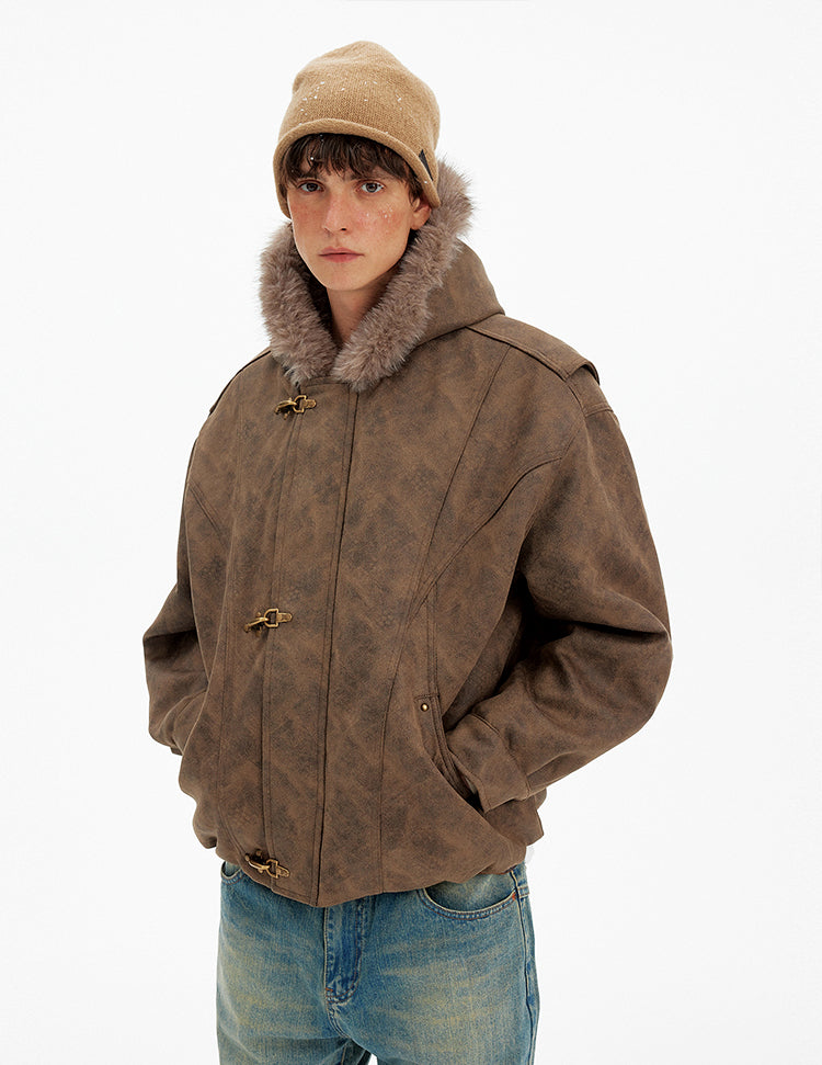 Metal Buckle Cotton Jacket