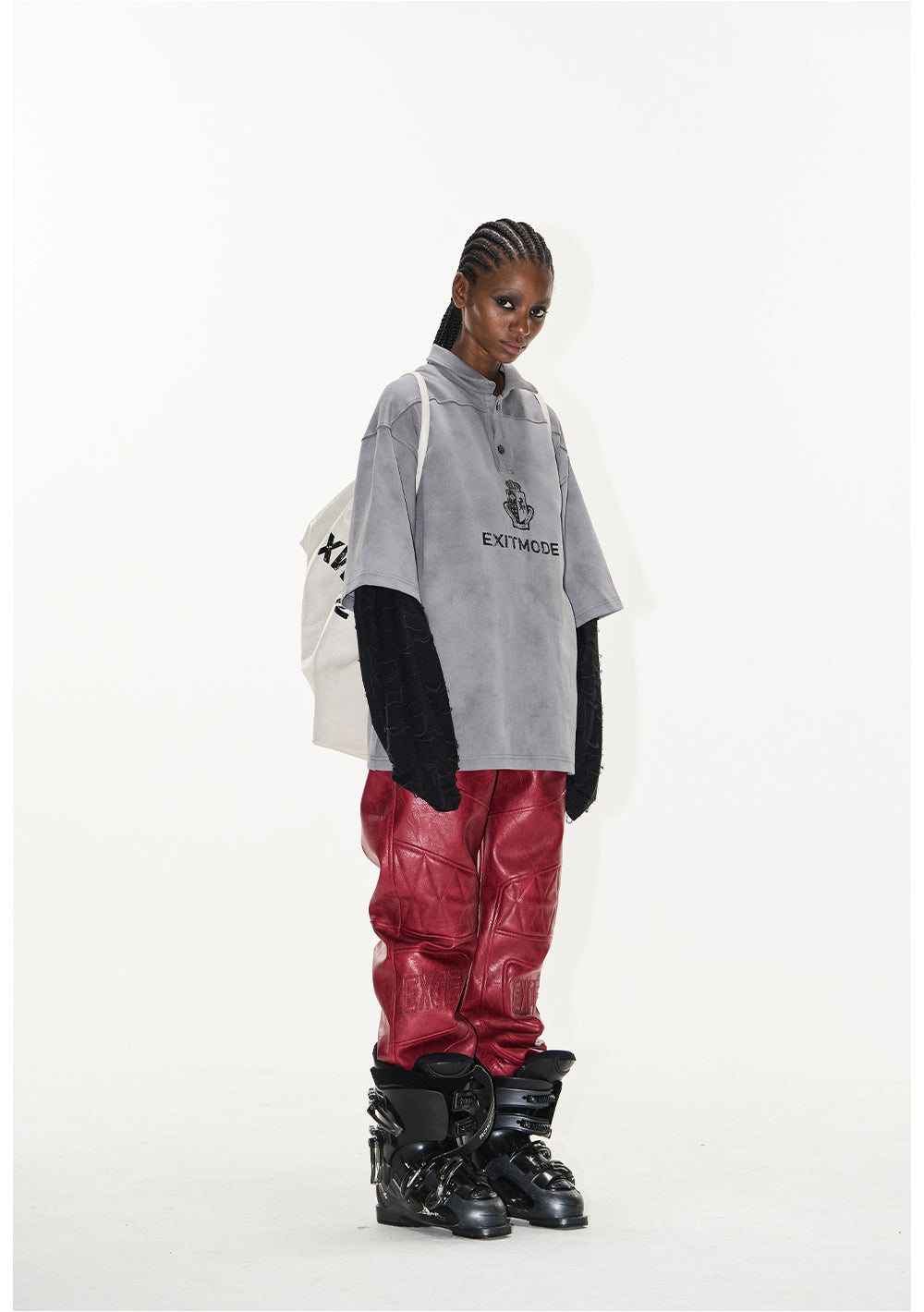 Dirty-dye polo shirt