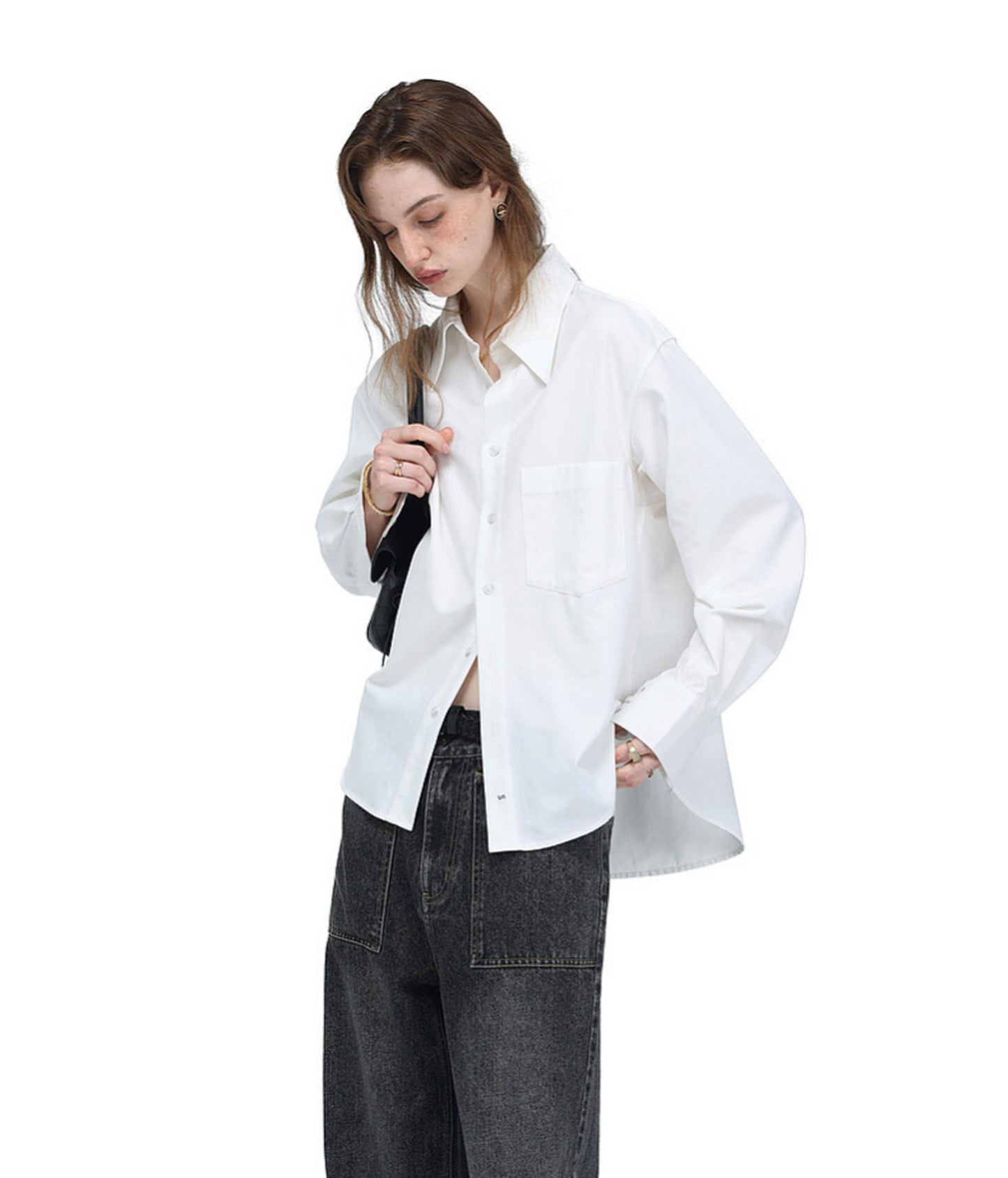High-End Tailored Long-Silhouette Shirt