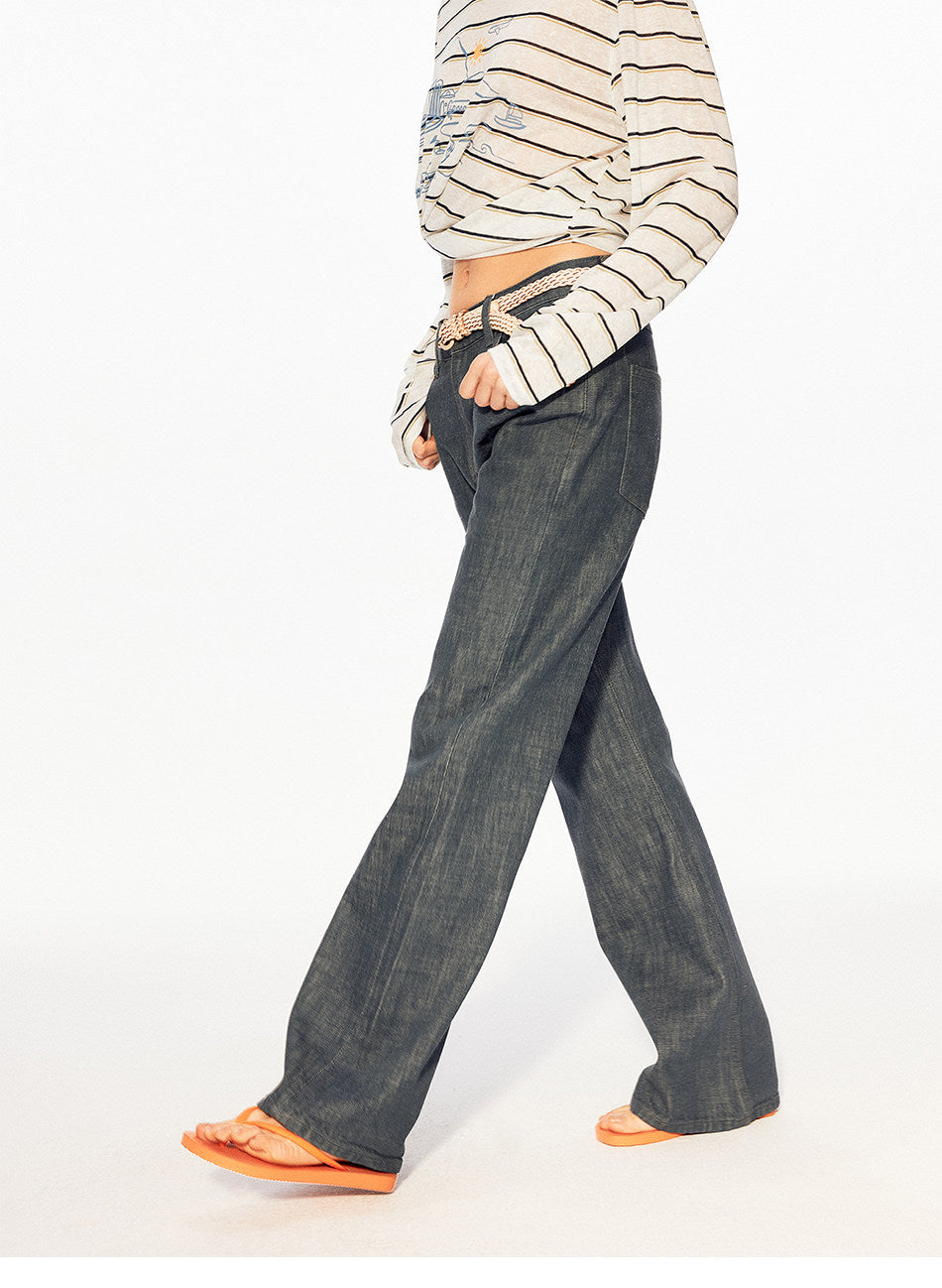 Unisex Retro Embroidered Jeans