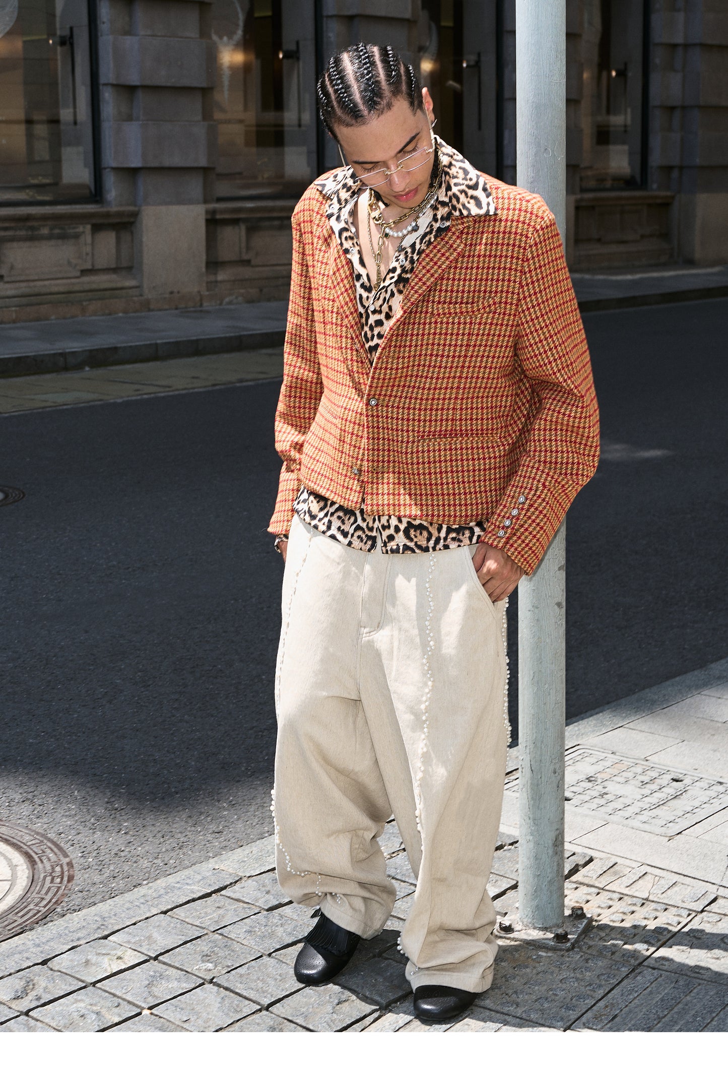 Baggy Straight Wide-Leg Pants