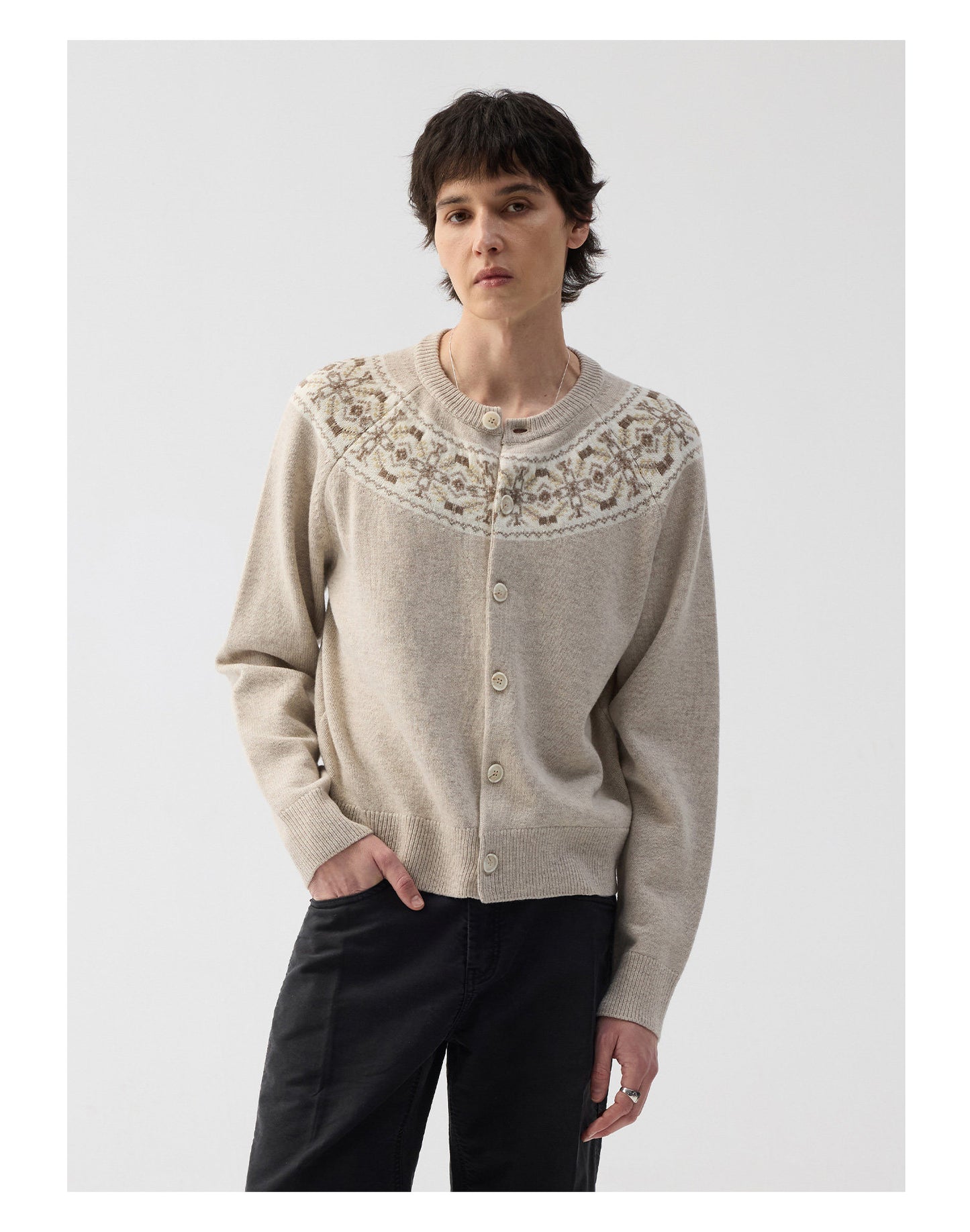 Fair Isle Jacquard Cardigan