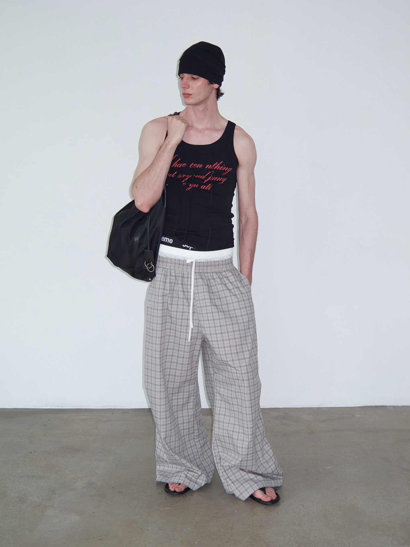 Patchwork Crew-Neck Tank Top