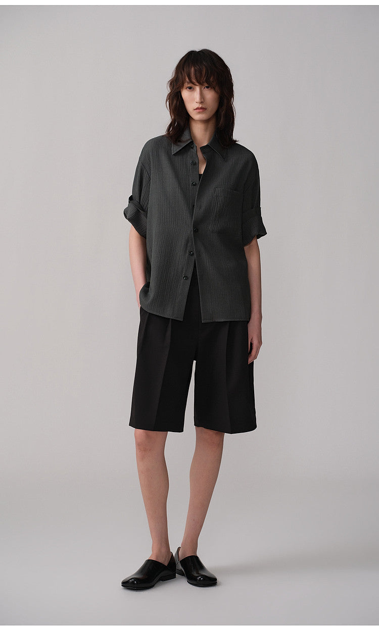 Roll-Up Sleeve  Lightweight Shirt