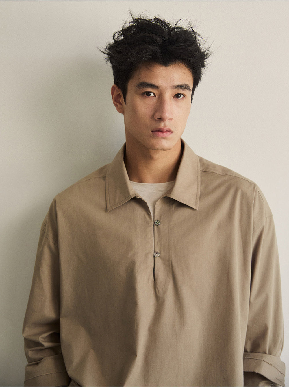 Half-Open Pullover Shirt