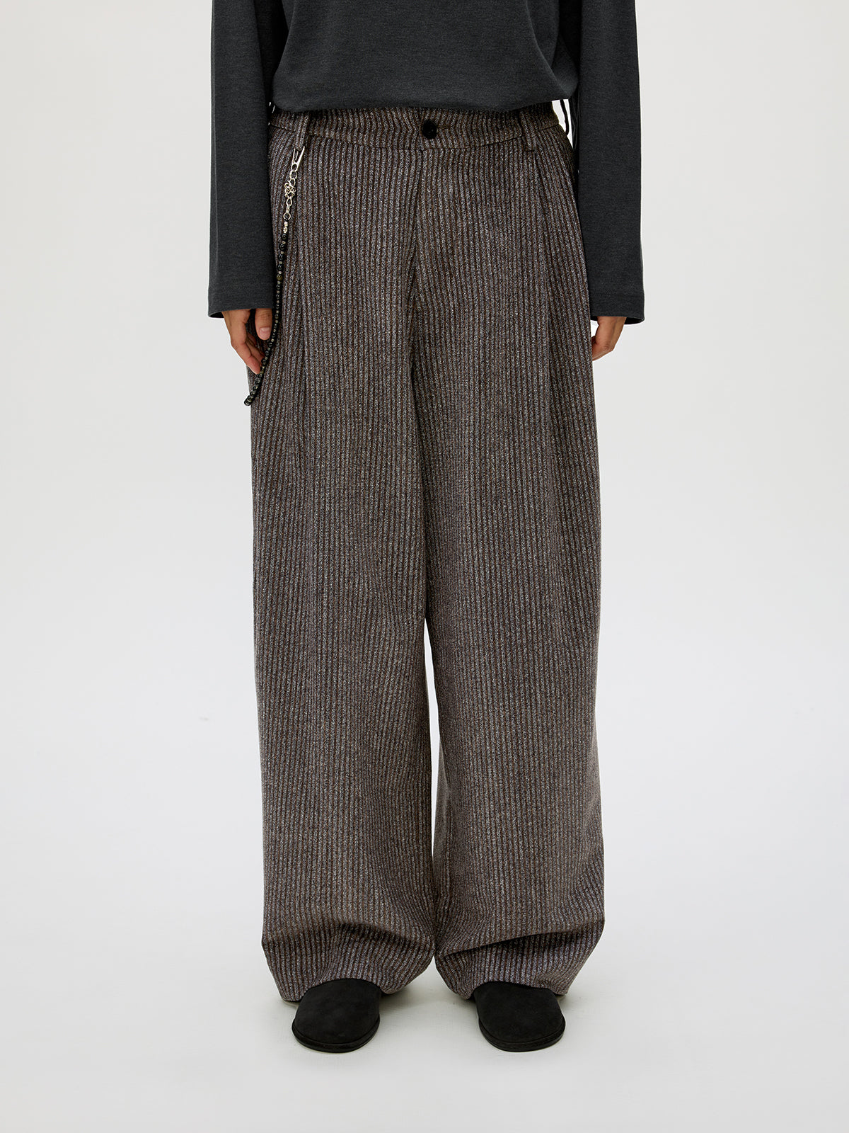 Loose Double-Pleated Casual Pants