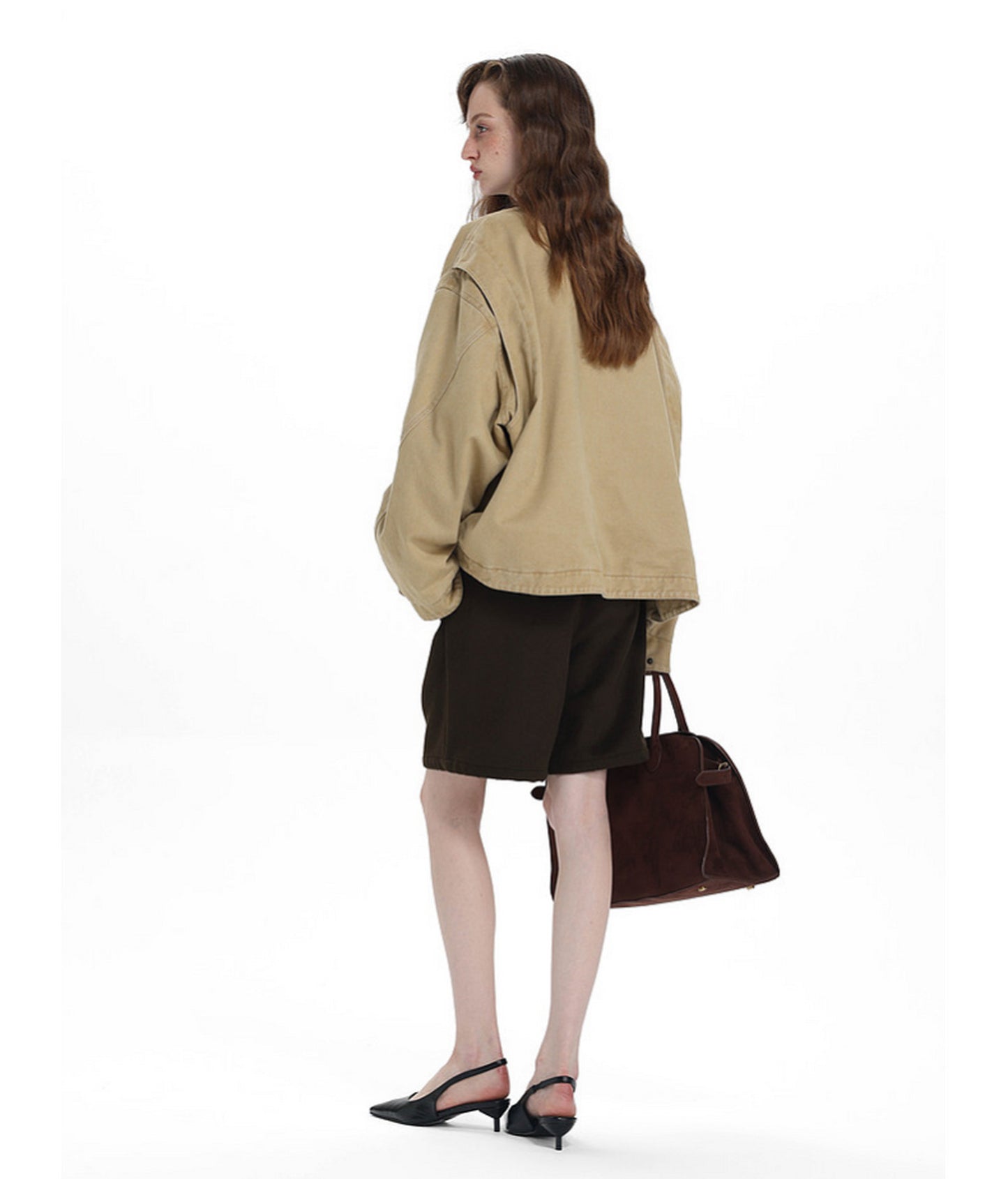 Faux Crocodile Leather Patchwork Jacket