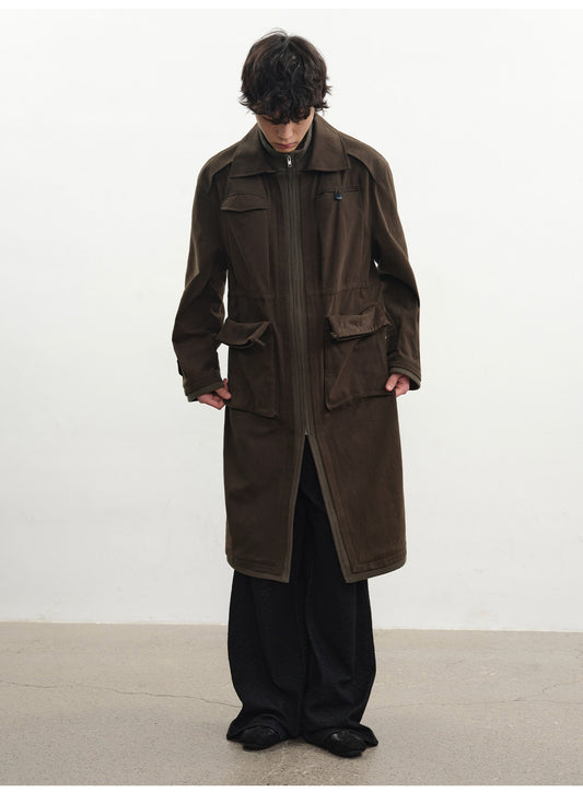 Multi-Pocket Casual Coat