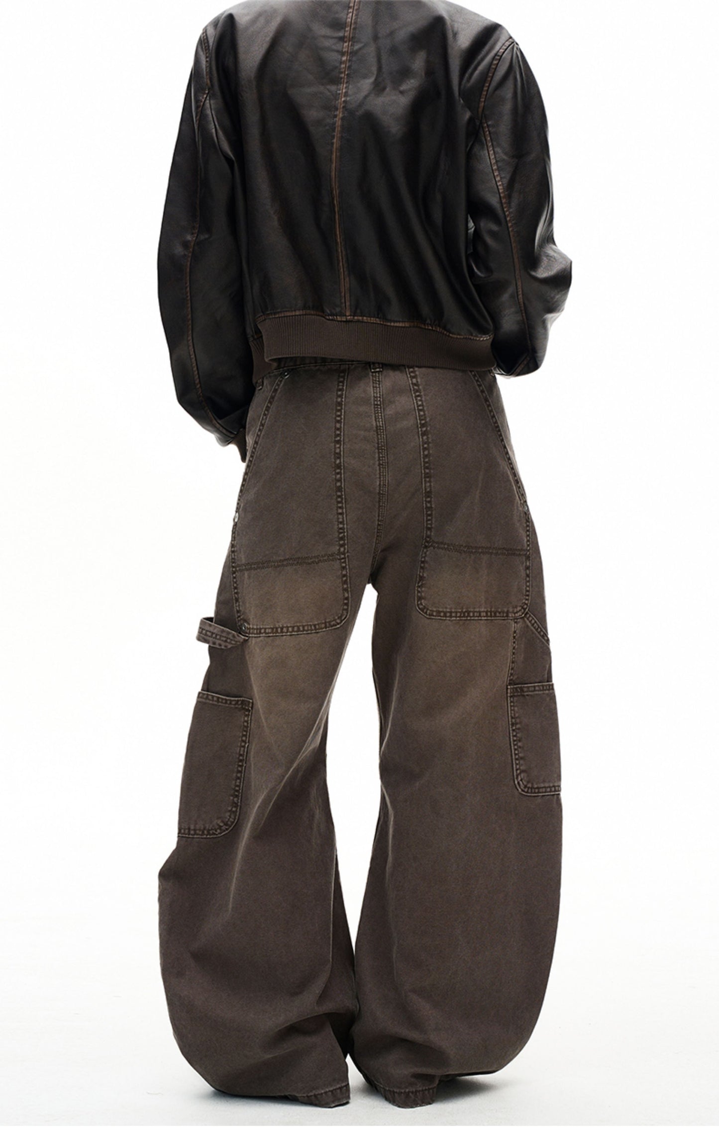 Loose Silhouette Distressed Casual Pants