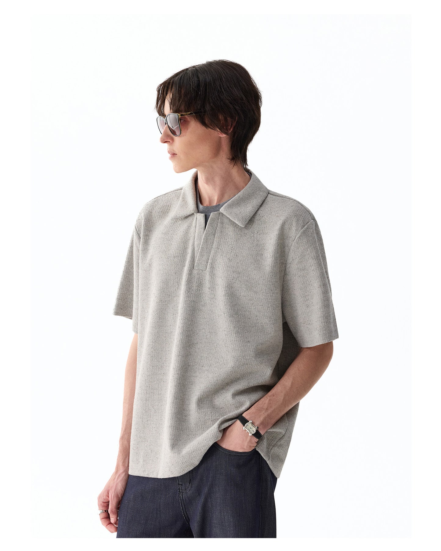 Faux Two-Piece Polo Shirt